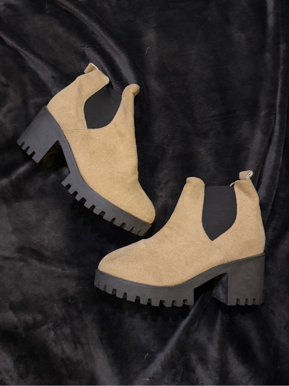 Chunky Chelsea Ankle Boots in Taupe